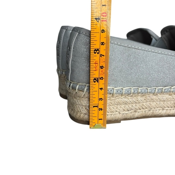 Sam Edelman’s Circus Glitter Silver Christina Espadrilles Platform Slip-Ons SZ 7 - Picture 11 of 11
